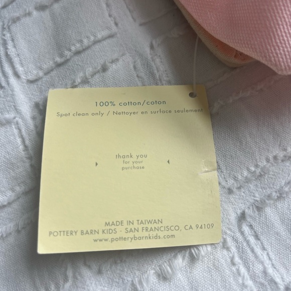 Pottery Barn Kids Canvas 4 Pocket Hanging Storage Pink NWT - Picture 7 of 7